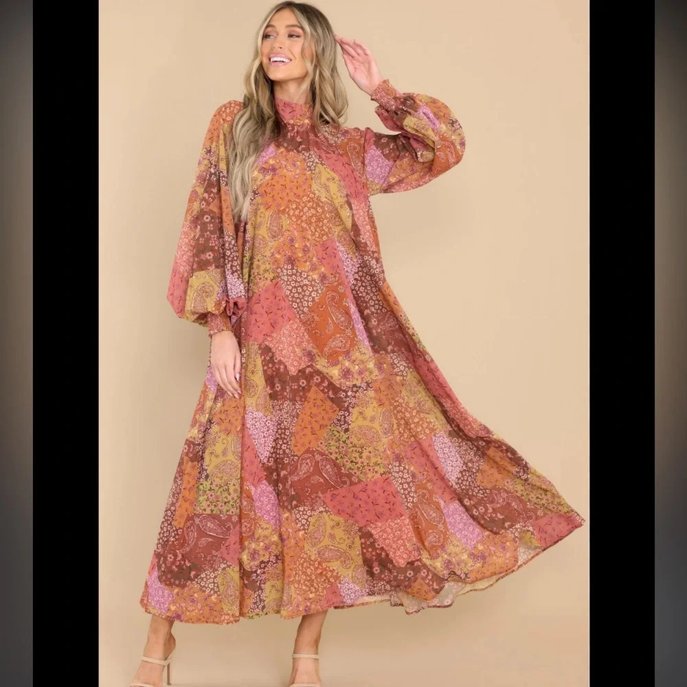 Thankful For You Orange Multi Print Maxi Dress
AURA size medium NWT - Picture 11 of 11